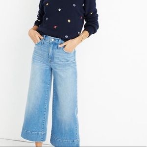 MADEWELL denim wide leg crop